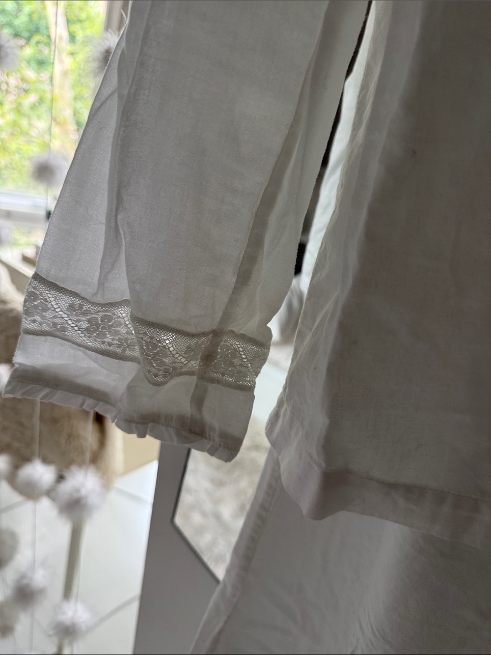 Rachel Ashwell Shabby Chic Couture White Cotton Pajamas - Picture 3 of 8